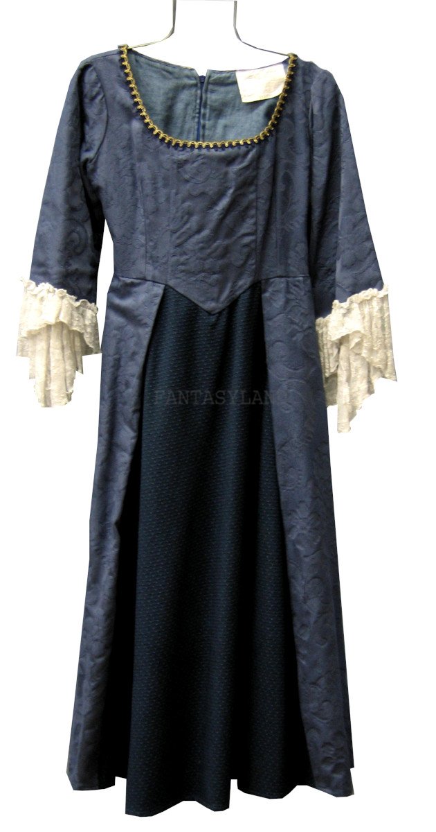 Colonial Lady Size Child 12 - 14 BLUE