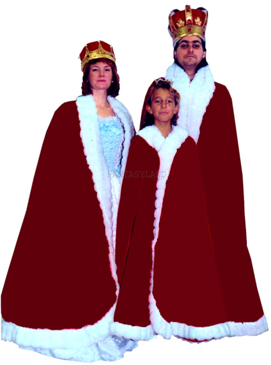 Child King or Queen Red Velvet Cape Size 14-20 XL
