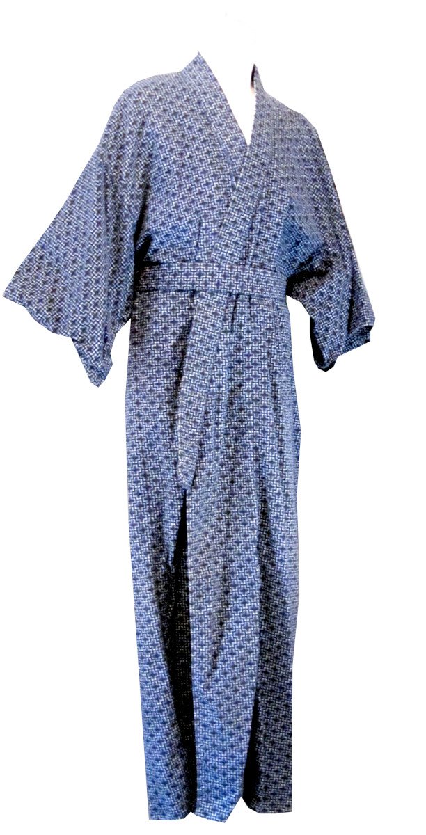 Men's Blue Japanese Kimono Size Most