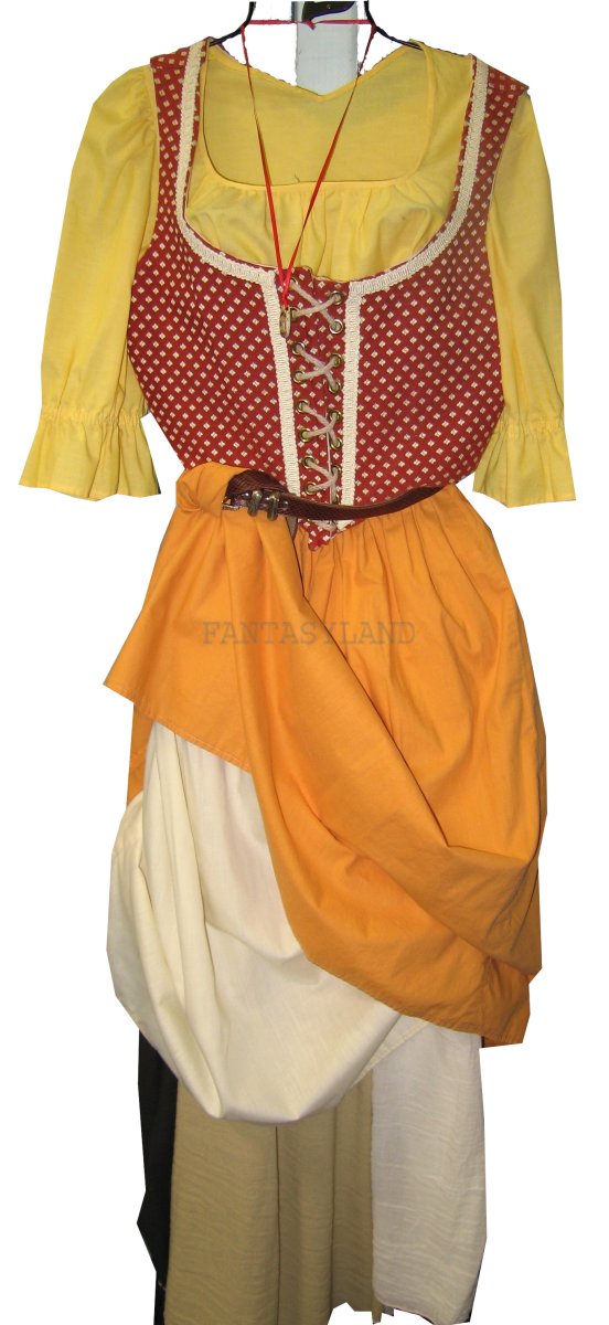 Renaissance Country Peasant Costume, Size 12-14 Medium