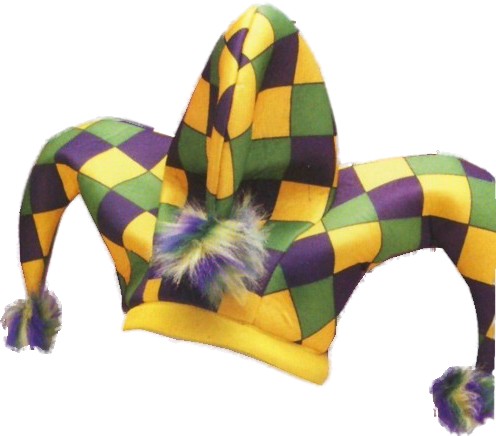 Jester Hat in Mardi Gras colors