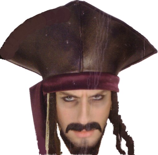 PIRATE HAT WITH DREADLOCKS
