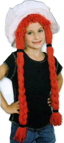 RAGGEDY ANN WIG & HAT COMBO