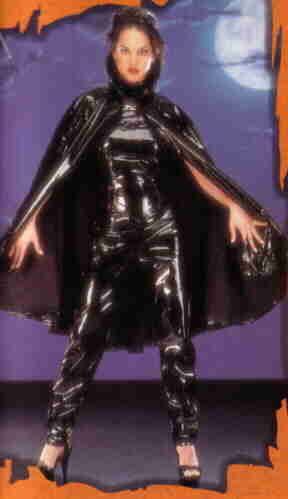 Black Vinyl Cape Costume Size All