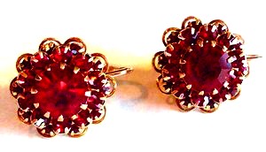 Ruby Red Earrings - Rental