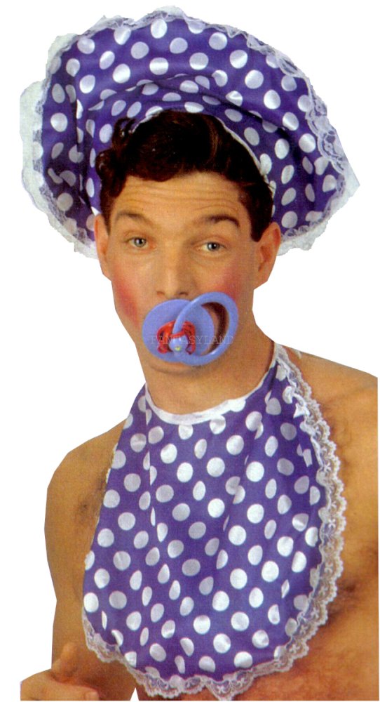 BABY BIB & BONNET SET for ADULTS