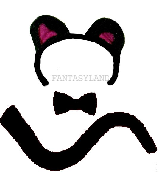 CAT KIT EARS, TAIL, BOWTIE