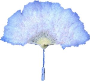 WHITE FEATHER FAN