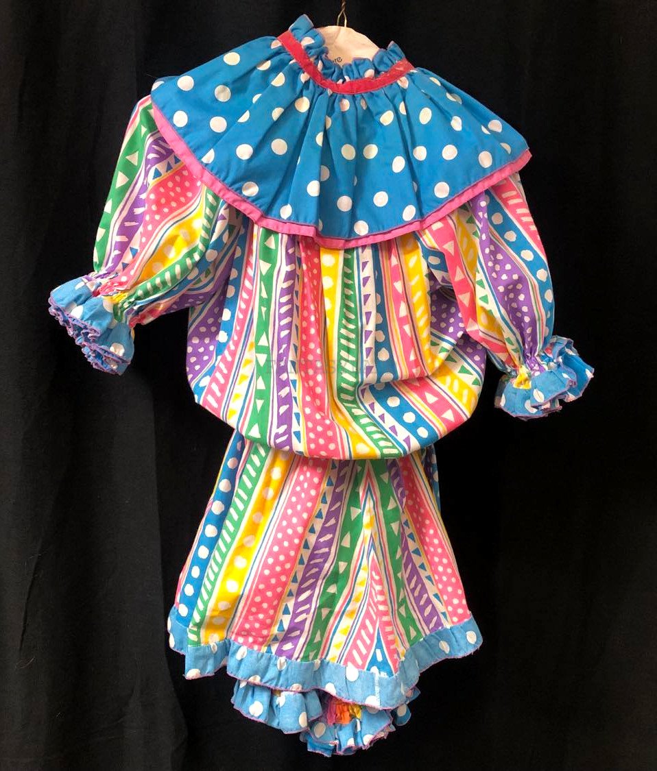 Bright Cotton Girl Clown Costume Size Child 8 - 12+
