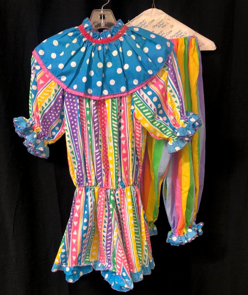Bright Cotton Girl Clown Costume Size Child 8 - 12+
