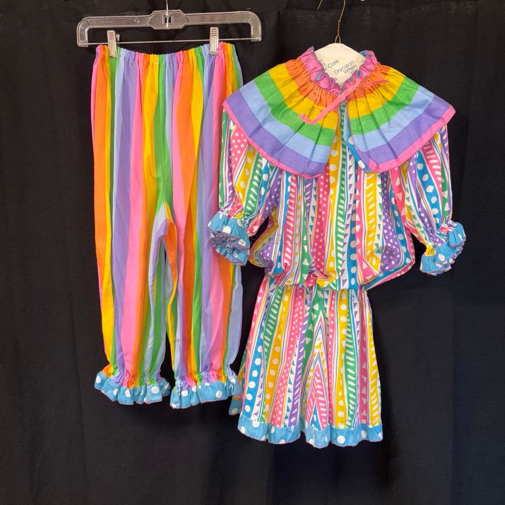 Bright Cotton Girl Clown Costume Size Child 8 - 12+