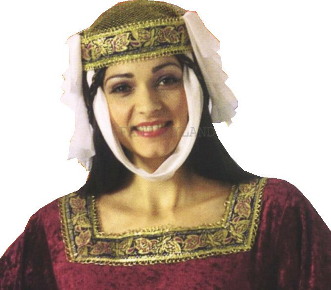 MEDIEVAL MAID MARION COSTUME - Red Burgundy - Click Image to Close