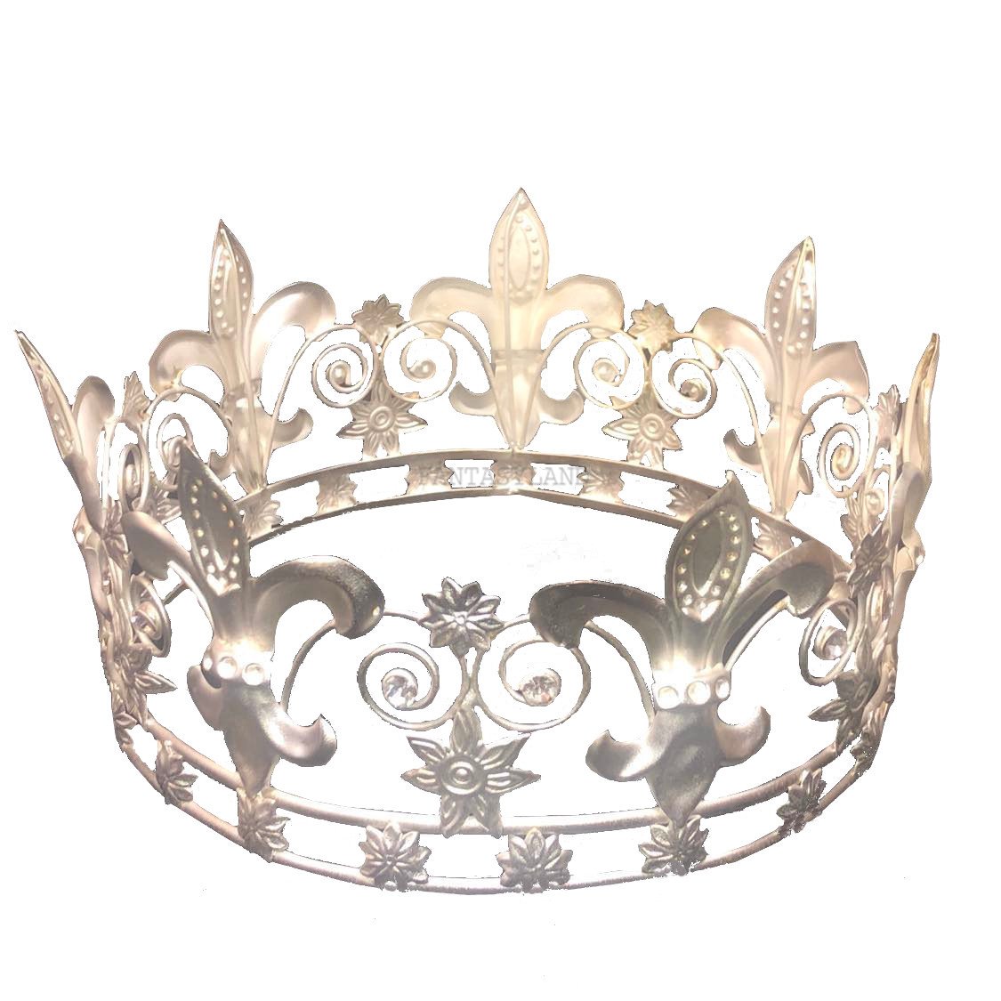 FLEUR DE LIS METAL CROWN - Click Image to Close