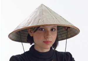 CHINESE STRAW BELL HAT