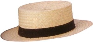 BOATER HAT - STRAW SKIMMER