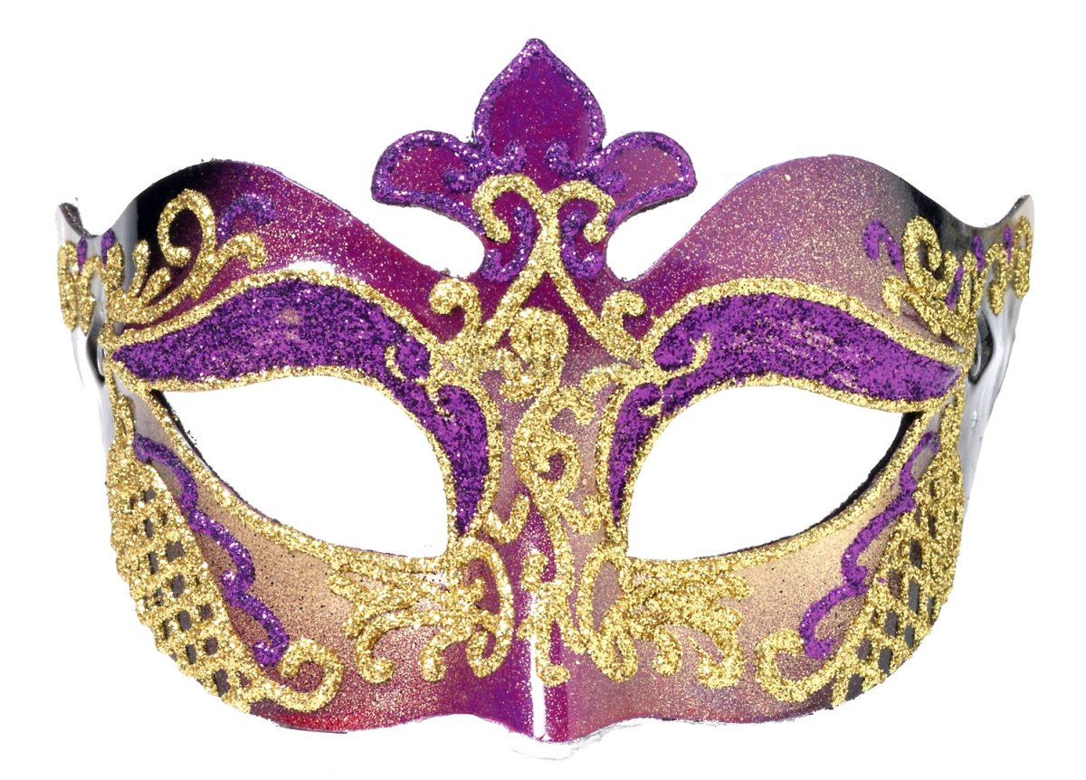PURPLE GOLD VENETIAN MASK