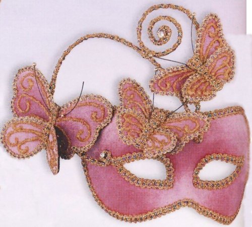 MASQUERADE MASK - PINK BUTTERFLY