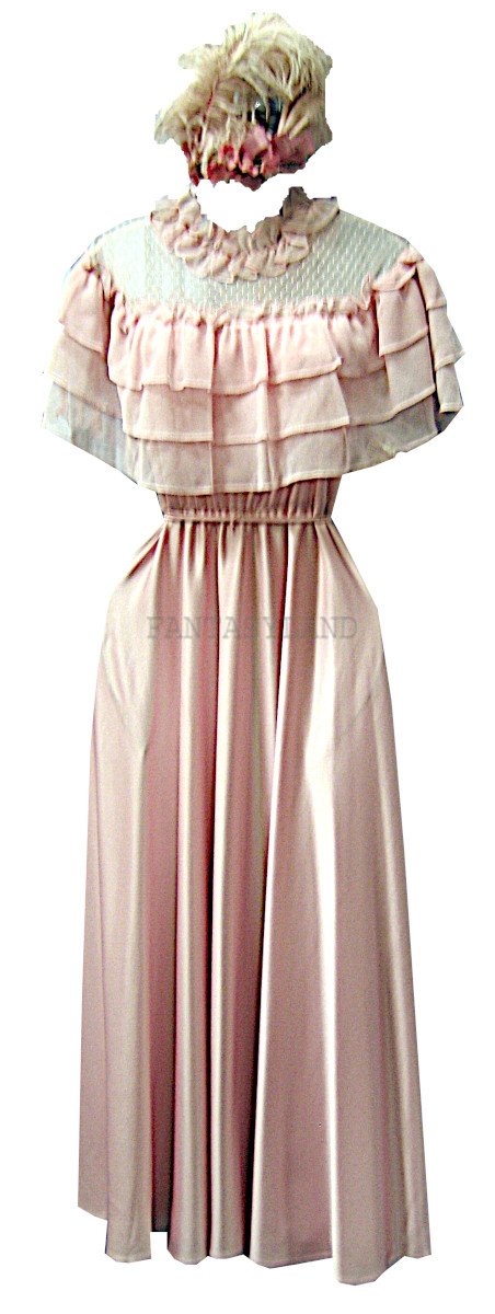 Edwardian soft Pink Dress Costume, Size SM