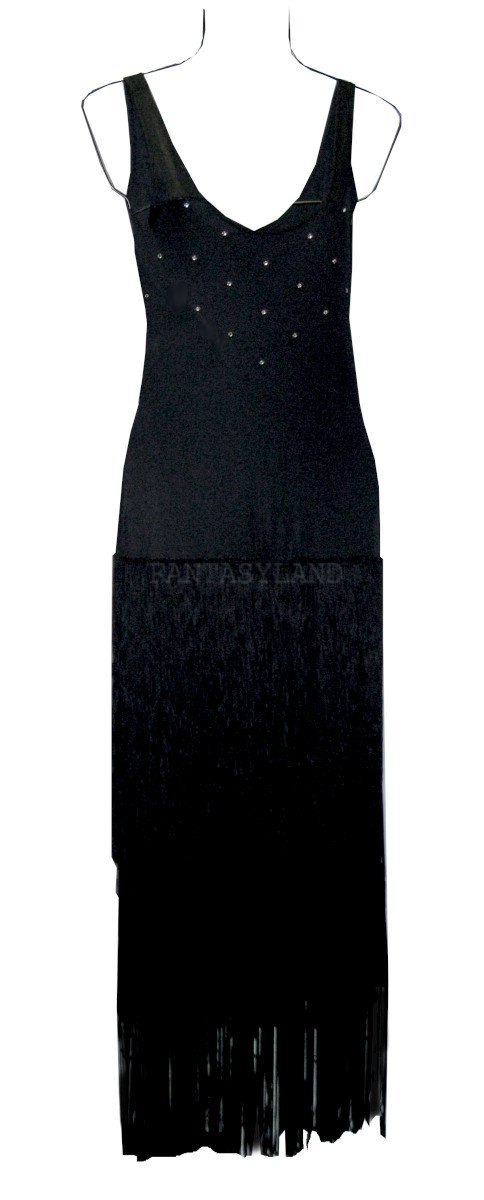 1920's Black Knit Dress Costume Size XSM - SM