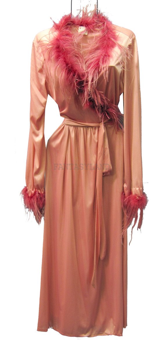 1930 - 1960 Vintage Rose Dressing Gown Size Most