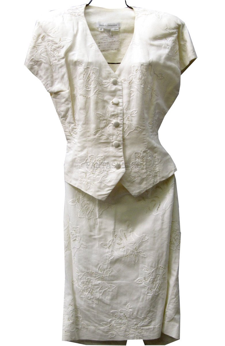 1940's - 1950's White Suit Size 10 Medium