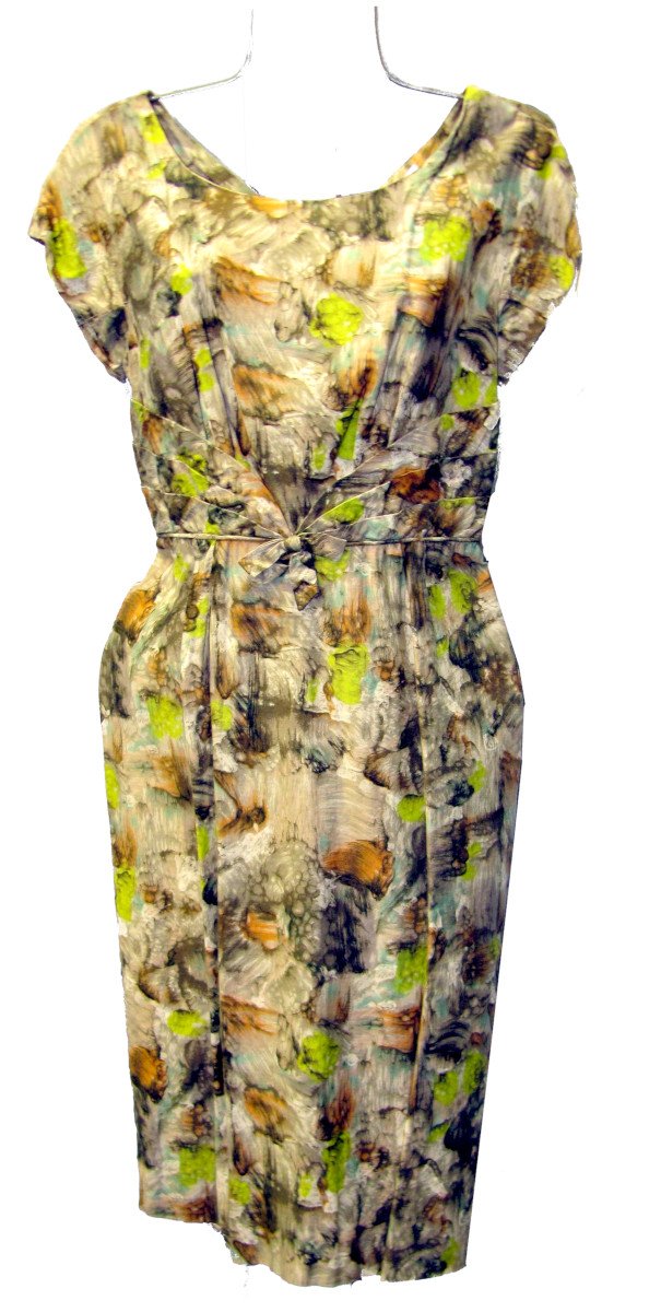 1940-1950's Vintage Dress Size 10 - 12 Medium Print