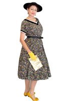 Nineteen Fifties Vintage Dress Size 12 - 14 Medium Black