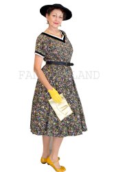 Nineteen Fifties Vintage Dress Size 12 - 14 Medium Black