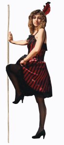 Can-Can Costume Burgundy Size 5 Small