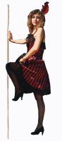 Can-Can Costume Burgundy Size 5 Small