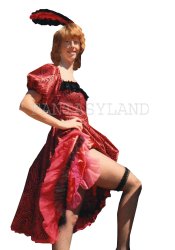 Red and Black Can-Can Costume Size 14-16 Large