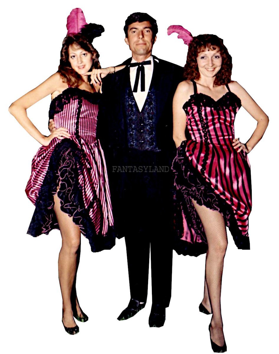 Can-Can Costume Hot Pink and Black Size Small