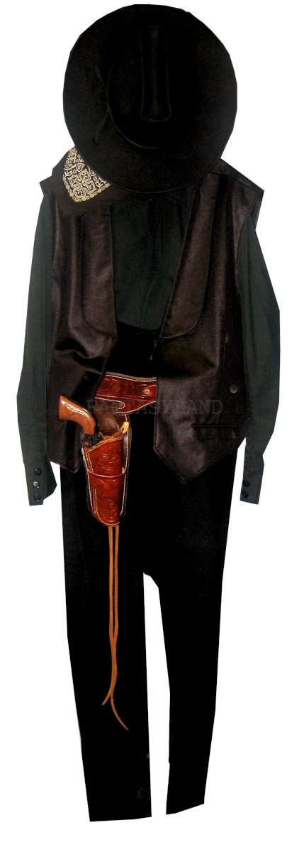 Cowboy Costume Size Medium - Large Black