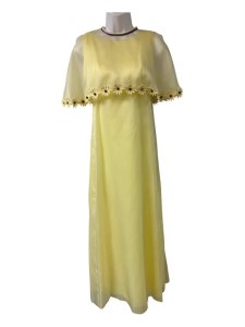 Yellow 1960's Vintage Dress Costume Size Sm-Md