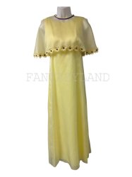 Yellow 1960's Vintage Dress Costume Size Sm-Md