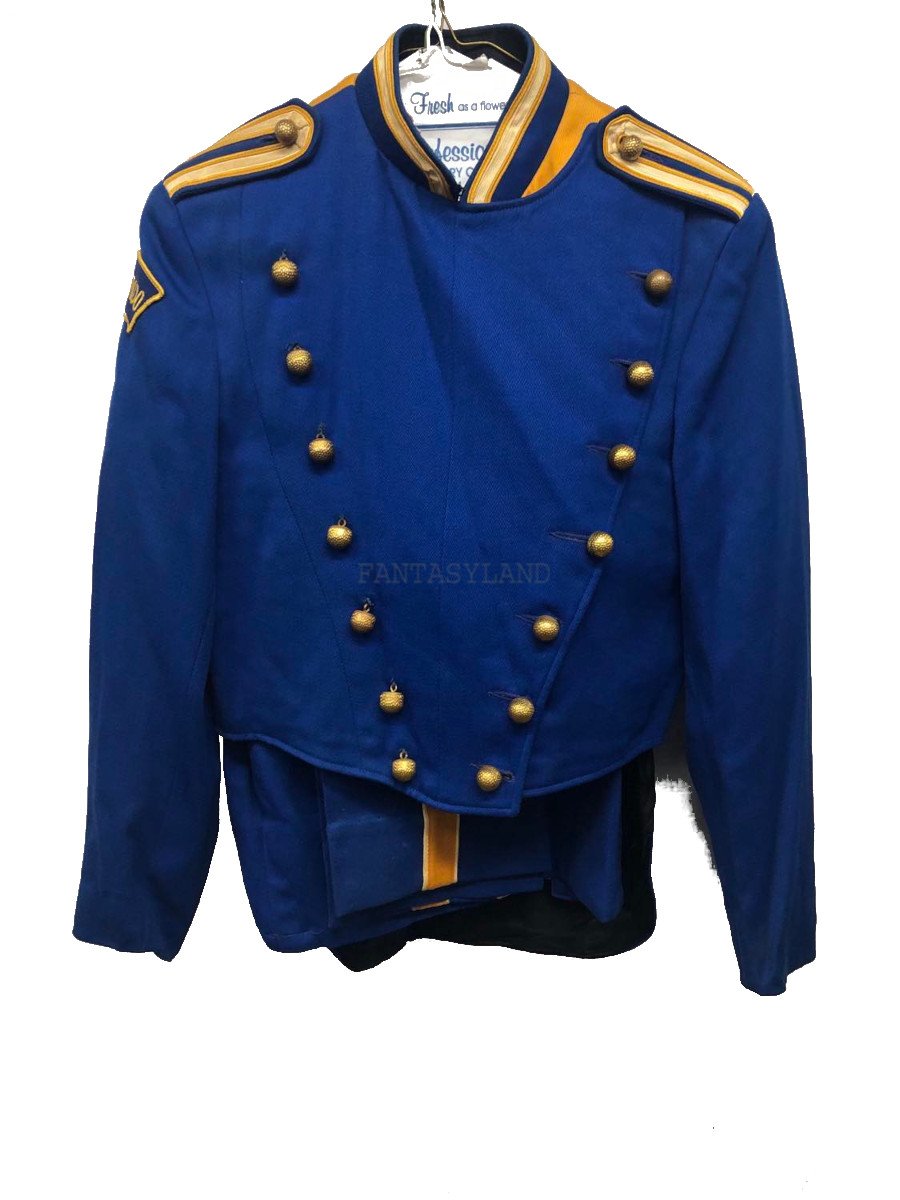 Eighteenth Century Military Costume Chest 40" Blue & Gold - Click Image to Close