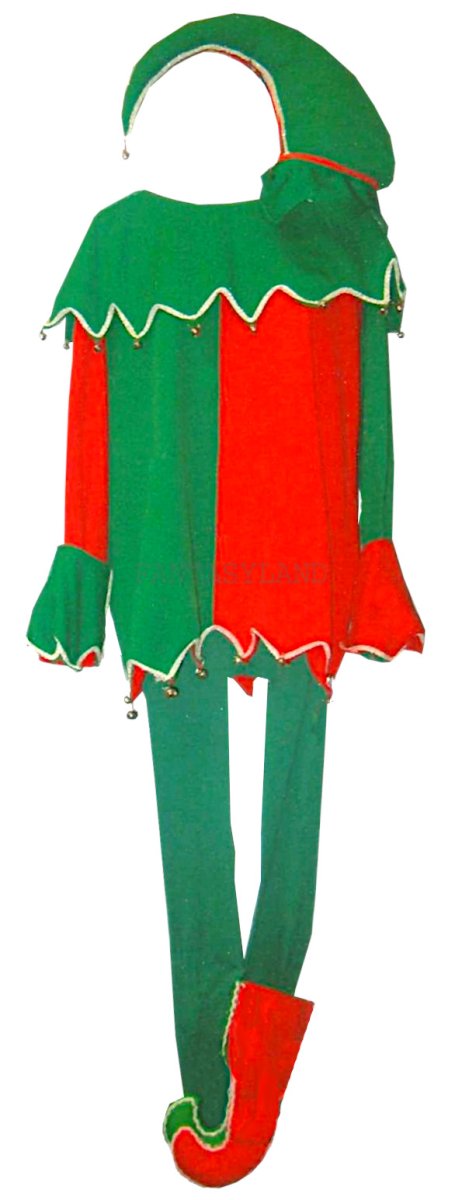 Elf Costume with standing elf hat size medium