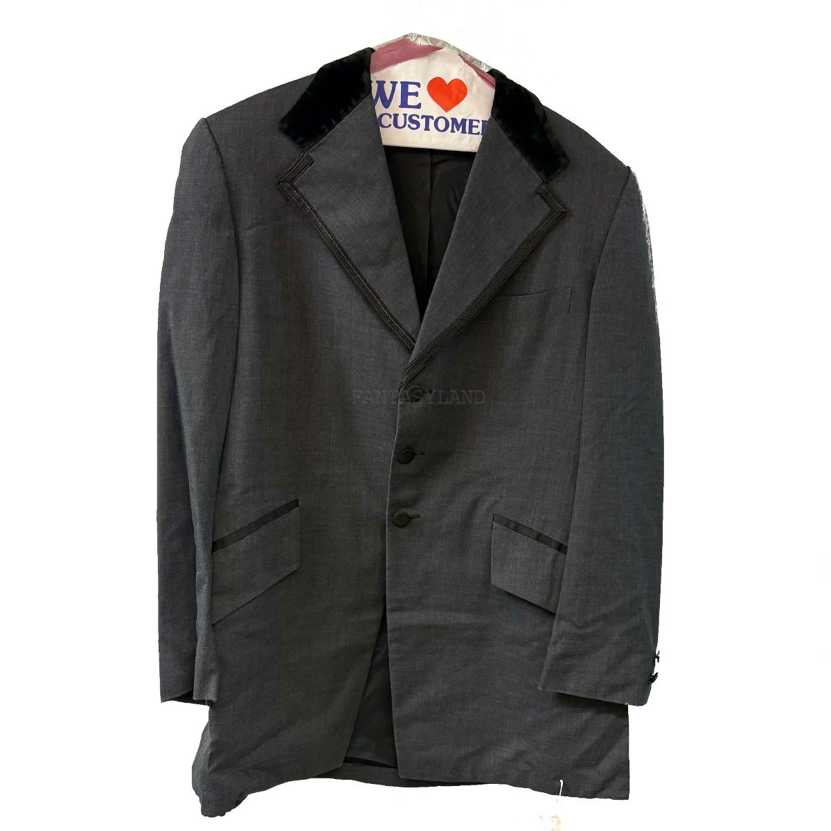 Black Frock Coat Costume Size 42L SM-MD - Click Image to Close