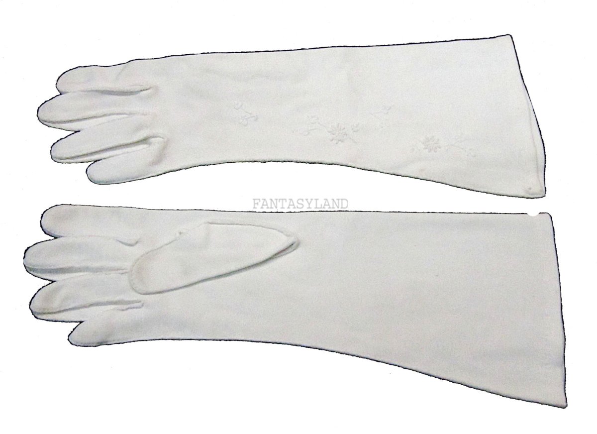 Vintage White Mid-length Gloves