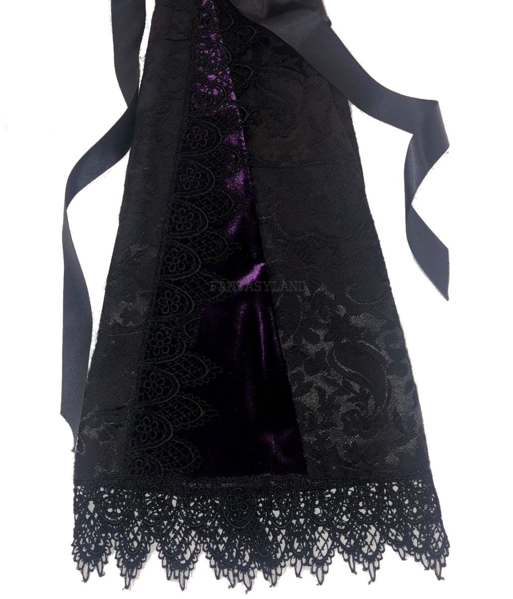 Gothic Marie D'Veaux Costume Black & Purple Size MD long
