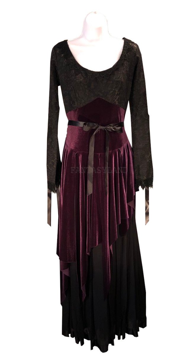 Gothic Marie D'Veaux Costume Black & Purple Size MD long