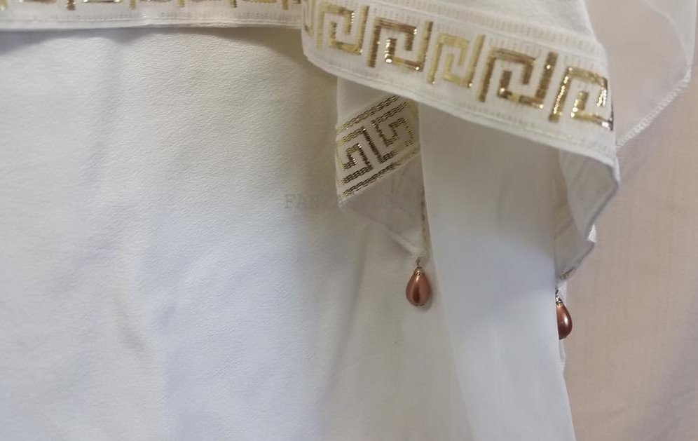 Greek Roman Lady Costume, White, Size Most