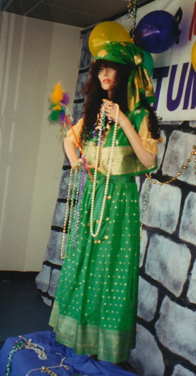 Gypsy Costume Size 12 Medium Green & Gold