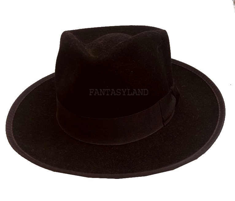 Deluxe Black Felt Fedora Size Large