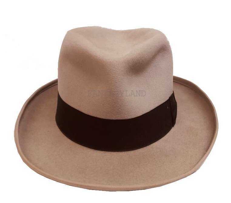 Grey Felt Deluxe Fedora Size Large
