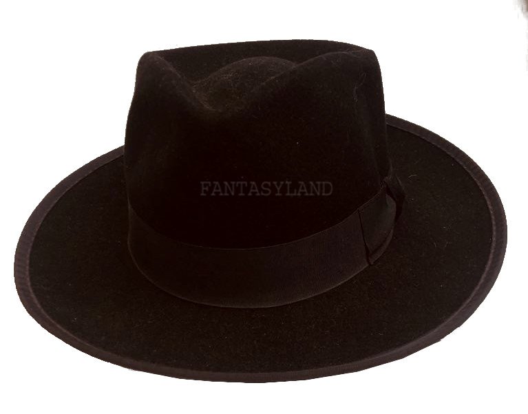 Black Felt Fedora Size XL