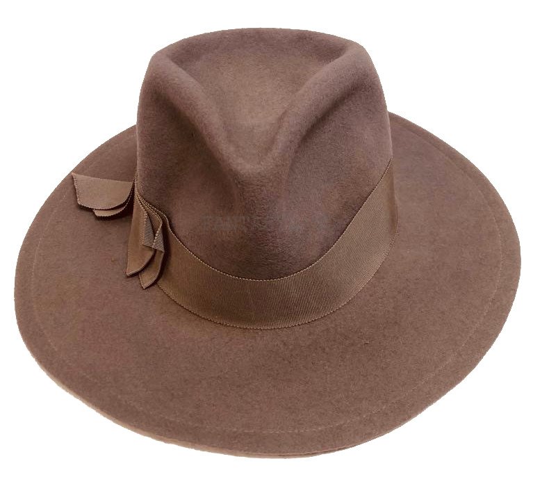 Ladies Felt Taupe Fedora