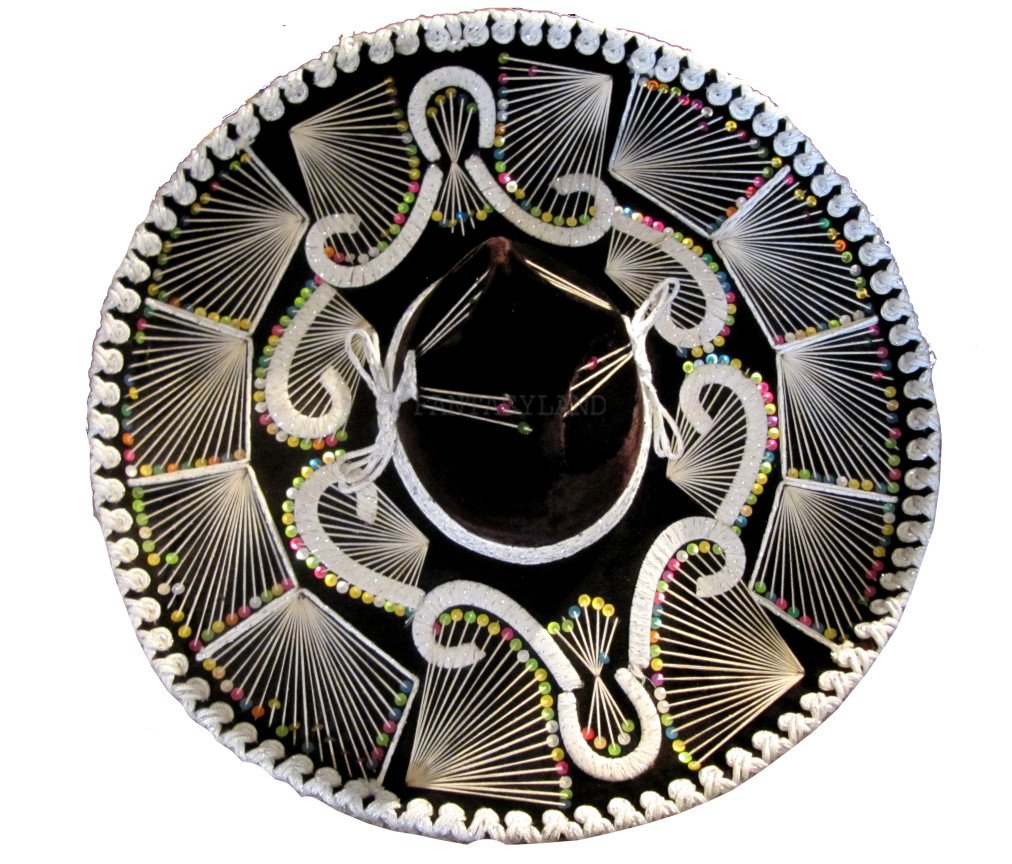 Brown Sombrero Multi Color Sequins