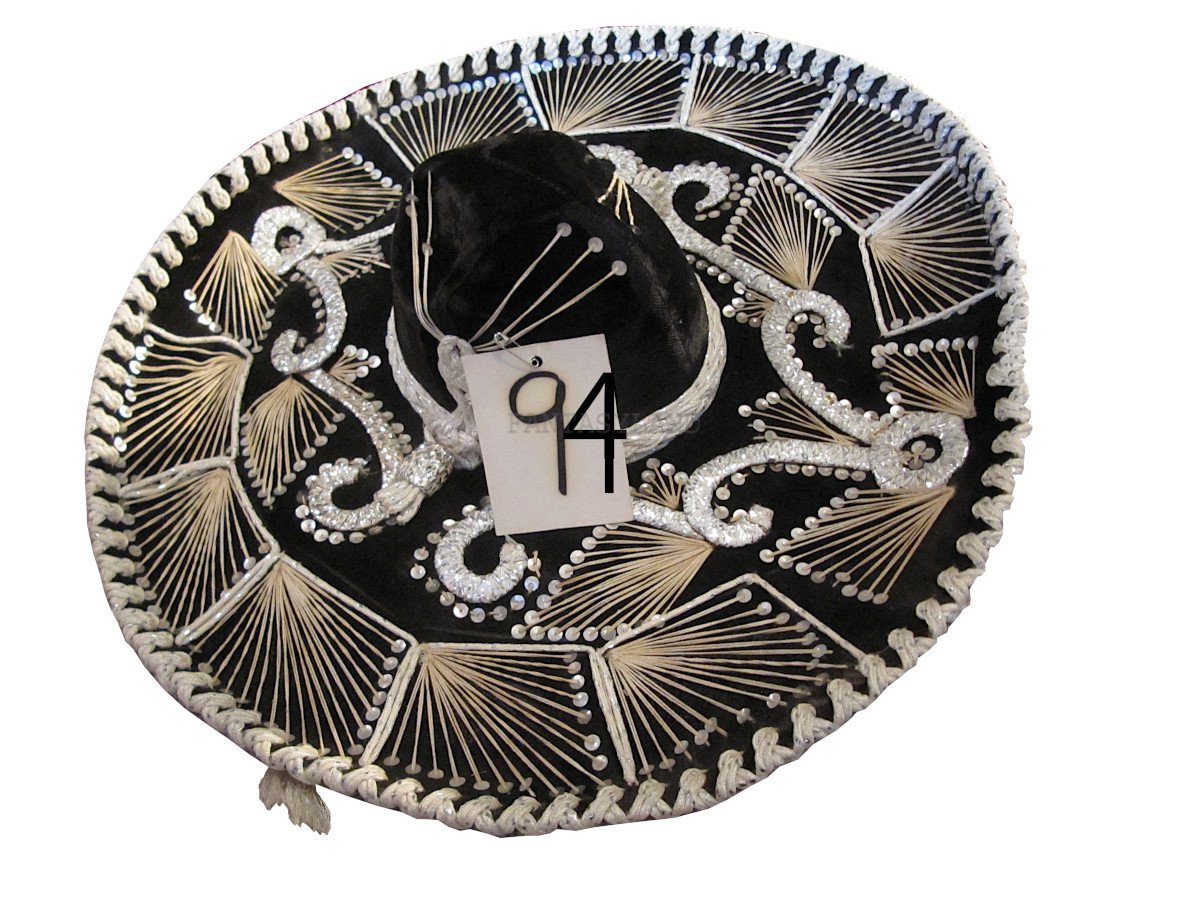 Black and White Elaborate Sombrero