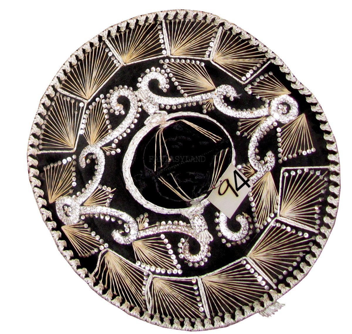 Black and White Elaborate Sombrero